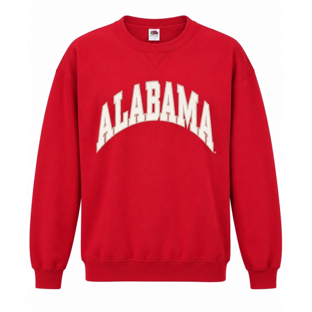 Vintage Russell Athletic Alabama Crimson Tide Sweatshirt Red XL USA Made 90 Bama